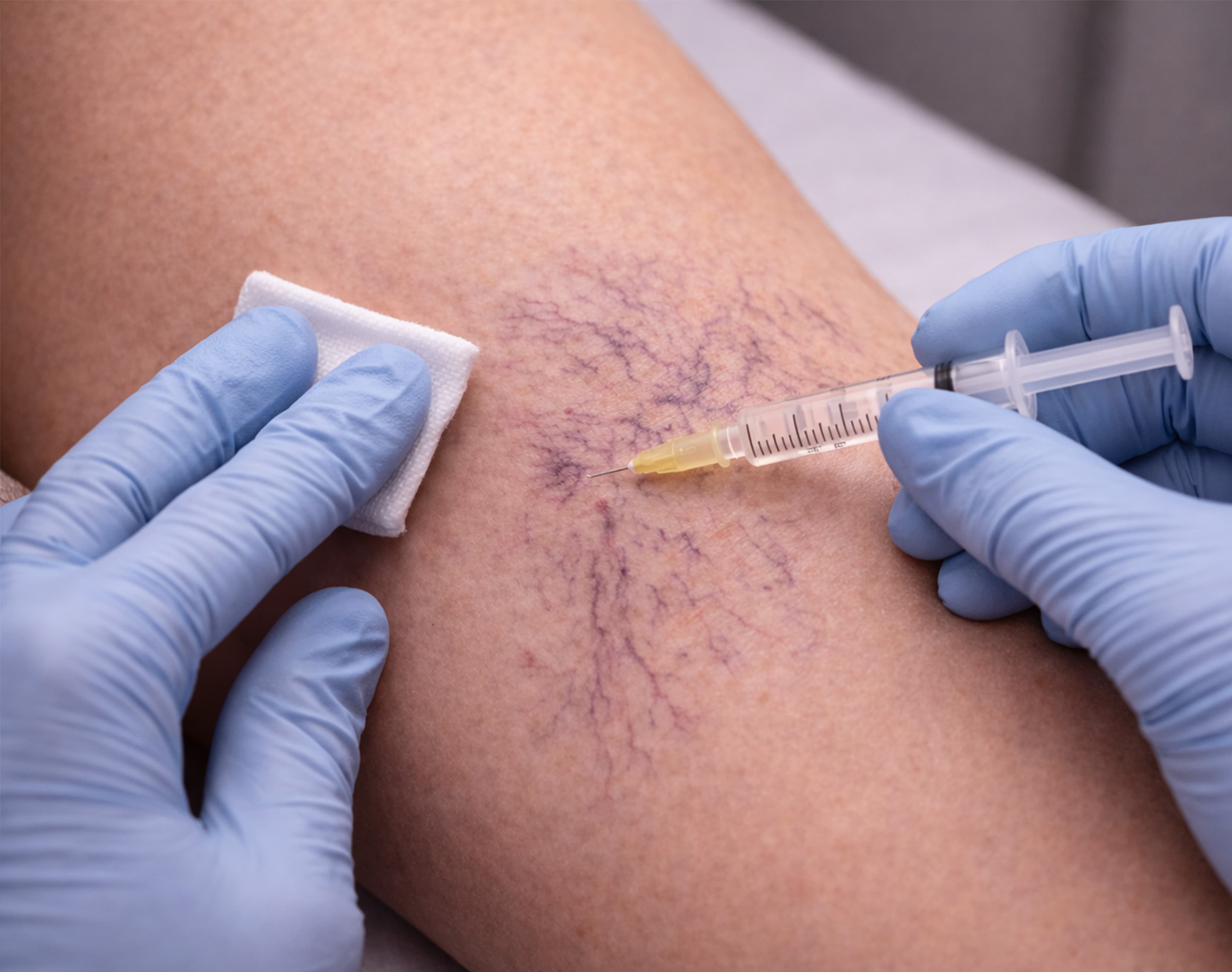Sclerotherapy for Vein Removal – Minimally invasive injection treatment to eliminate spider veins and improve leg appearance.